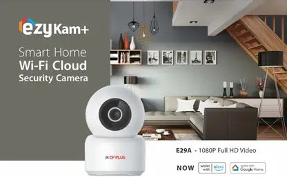 CP PLUS CP-E29A 2MP Full HD Wi-Fi PT Camera with 20M Night Vision, Motion Detection, Two-Way Audio, Remote Monitoring, Indoor Security CCTV