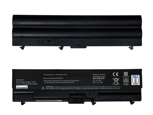 Lappy Power Laptop Battery For Lenovo SL410 ThinkPad SL510, E40, L410 Laptops, 10.8V 6 Cells 4400mAh Compatible
