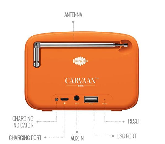 Carvaan Saregama Mini 2.0 Bhakti Music Player with Bluetooth/FM/AM/AUX