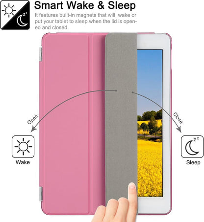 Ipad Ultra Thin Flip Smart Cover Leather For iPad Air 2 (Pink)