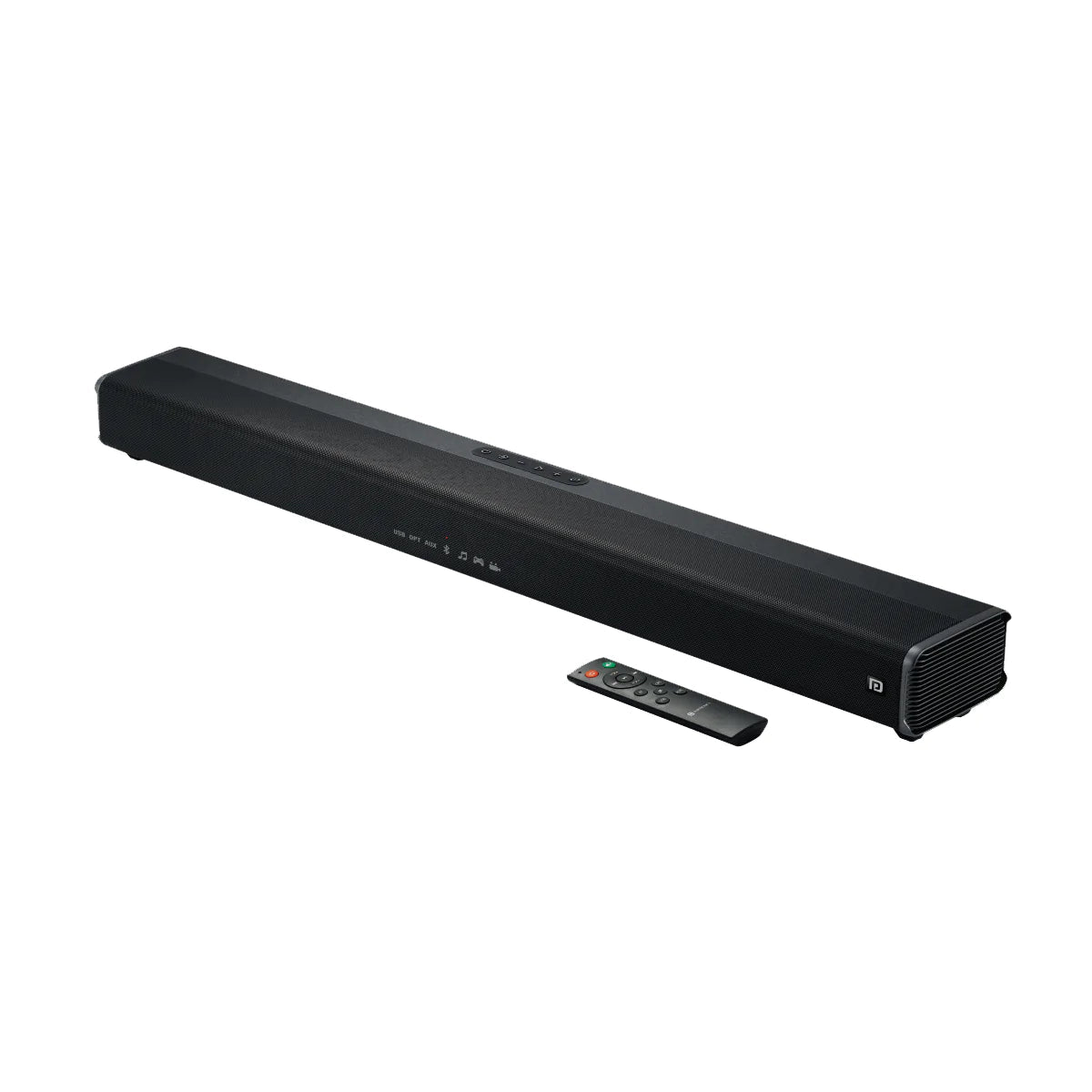 Portronics Sound Slick IV 120W Bluetooth Wireless Soundbar with Inbuilt Woofer LED Display 3.5mm Aux (Black)