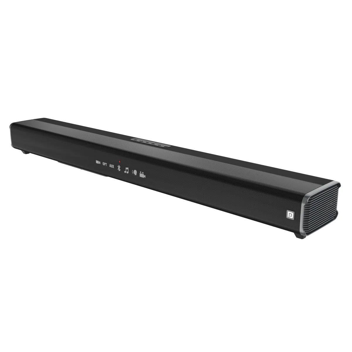 Portronics Sound Slick IV 120W Bluetooth Wireless Soundbar with Inbuilt Woofer LED Display 3.5mm Aux (Black)