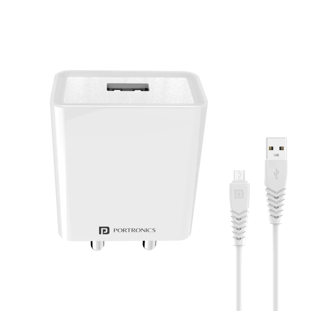 Portronics Adapto 31 M 2.4A Mobile Charger with Single USB Port, 12W Max Output
