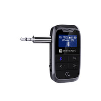Portronics Auto 18 Car Bluetooth Transmitter/Receiver with Display, Handsfree Calling, Aux in/Out, HD Sound Quality