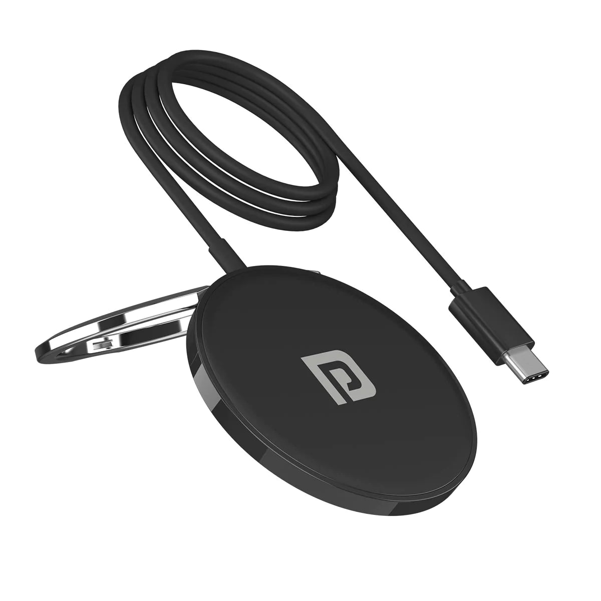 Portronics Freedom 15M Wireless USB Mobile Charger with Type-C Interface, Compatible with iPhone 12/13 Series