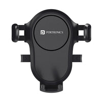 Portronics Clamp Y Adjustable Mobile Holder for Car with 360°Rotational,One Click Release Button,(Black)
