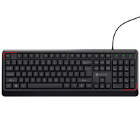 Portronics KI-PAD Wired Keyboard with Gaming Mode, 104 Keys, 1.5M Cable, Ergonomic Keys, Plug & Play (Black)
