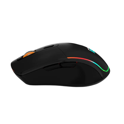 Portronics Toad One Wireless 2.4GHz & Bluetooth Connectivity Optical Mouse with 7 Colors RGB Lights, Rechargeable Battery