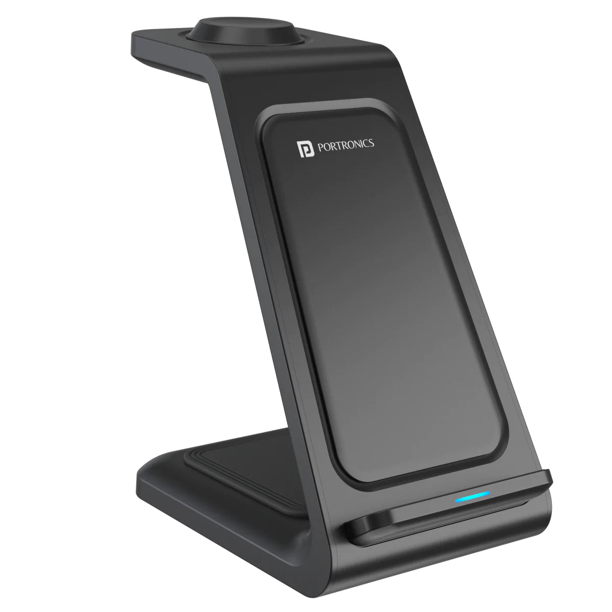 Portronics Freedom 33 3-in-1 Desktop Wireless Charger with 15W Wireless Charger