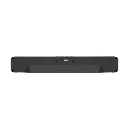 Portronics Radian 16W Bluetooth Stereo Soundbar with Multicolour LED Lights, FM Radio, Built in Mic, Aux in 3.5mm (Black)
