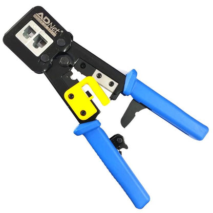 EZ Crimping Tool For RJ45 RJ11 RJ12 Cavity With Round Cable Stripper