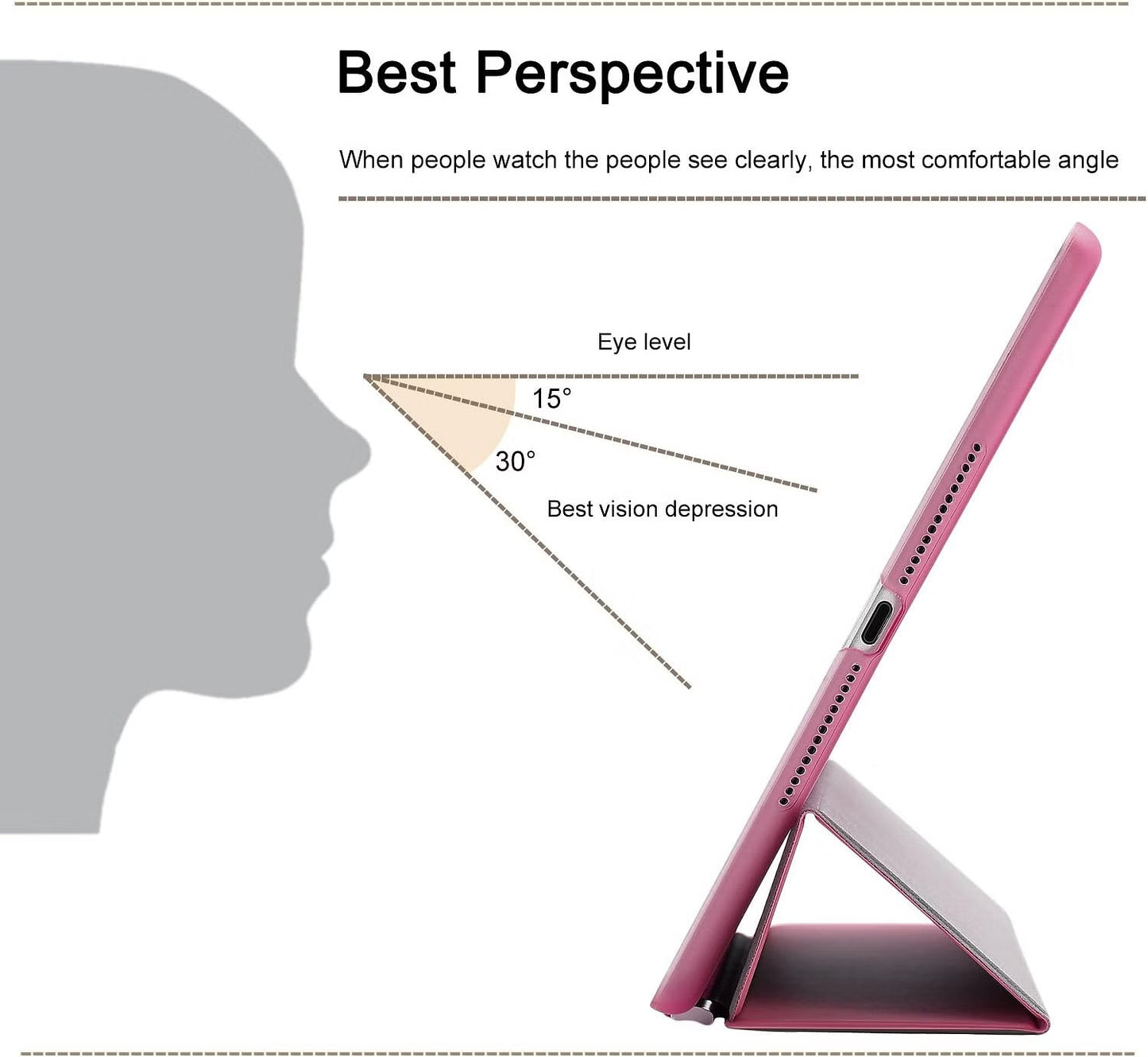 Ipad Ultra Thin Flip Smart Cover Leather For iPad Air 2 (Pink)