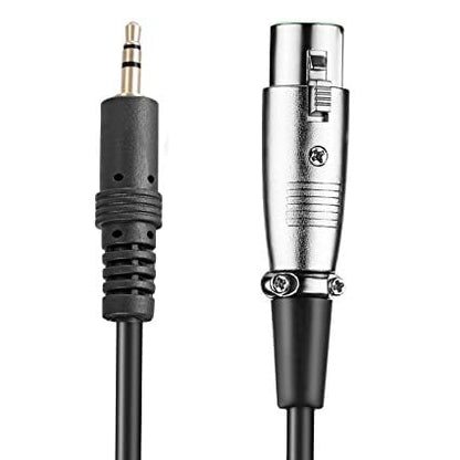 Low Noise Microphone Cable 3.5mm Male to XLR Female (2.5 Meter, Black)