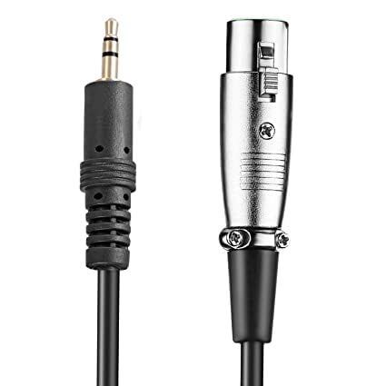 Low Noise Microphone Cable 3.5mm Male to XLR Female (2.5 Meter, Black)