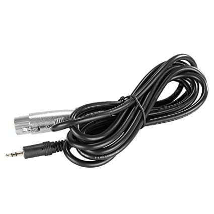 Low Noise Microphone Cable 3.5mm Male to XLR Female (2.5 Meter, Black)