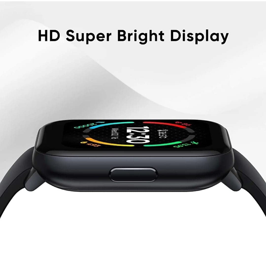 realme TechLife Watch S100 1.69 HD Display with Temperature Sensor Smartwatch (Black)