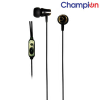 Champion CHAMP401 In-Ear Earphones with Mic Premium Sound Quality & Comfortable Fit (Black)
