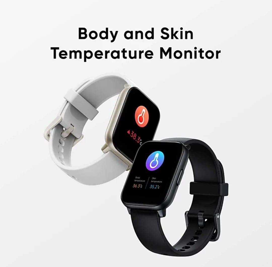 realme TechLife Watch S100 1.69 HD Display with Temperature Sensor Smartwatch (Black)