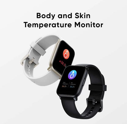 realme TechLife Watch S100 1.69 HD Display with Temperature Sensor Smartwatch (Black)