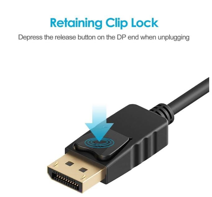 DisplayPort (DP) To HDMI Female Adapter 1080 @ 60Hz Converter for PC/Laptop/Projector/HDTV (Black/White)