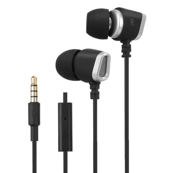 Astrum Metal Stereo Earphones with Mic â€“ EB290 (Black &amp; Silver)