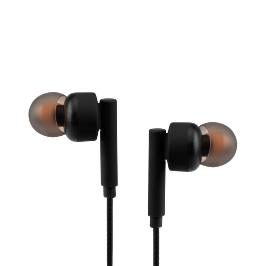 Lapcare WOOBUDS V Wired Earbuds with inbuilt MIC -Black (LBD-303)