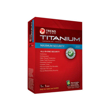 Trend Micro Titanium Maximum Security 2012 1Pc 1Year to secure your digital life