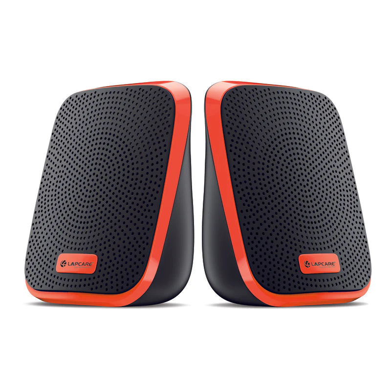 Immerse yourself in high-quality audio with Lapcare Twiny 2.0 Computer Speaker in Orange (LUS-204). These sleek and stylish speakers deliver powerful sound with rich bass, perfect for enhancing