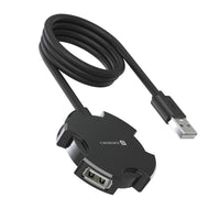 Portronics Mport 4C USB Hub (4-in-1) with 4 x USB 2.0 Ports, 1.2M Long Cable and up to 480 Mbps High-Data Transfer Speeds (Black)