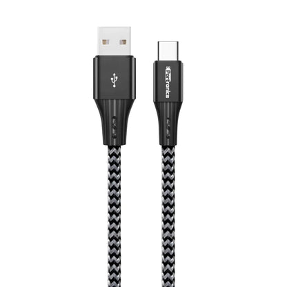 Portronics Konnect A 3A Fast Charging Nylon Braided Type C Cable with Data Sync Function 2Mtr