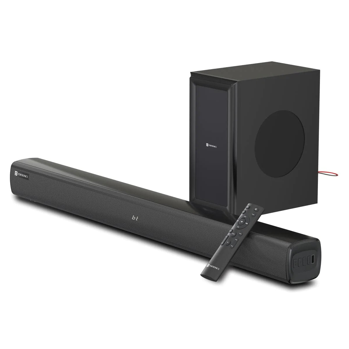 Portronics Pure Sound 101 Soundbar with Wired Woofer 120W 2.1 Channel I Bluetooth V5.0