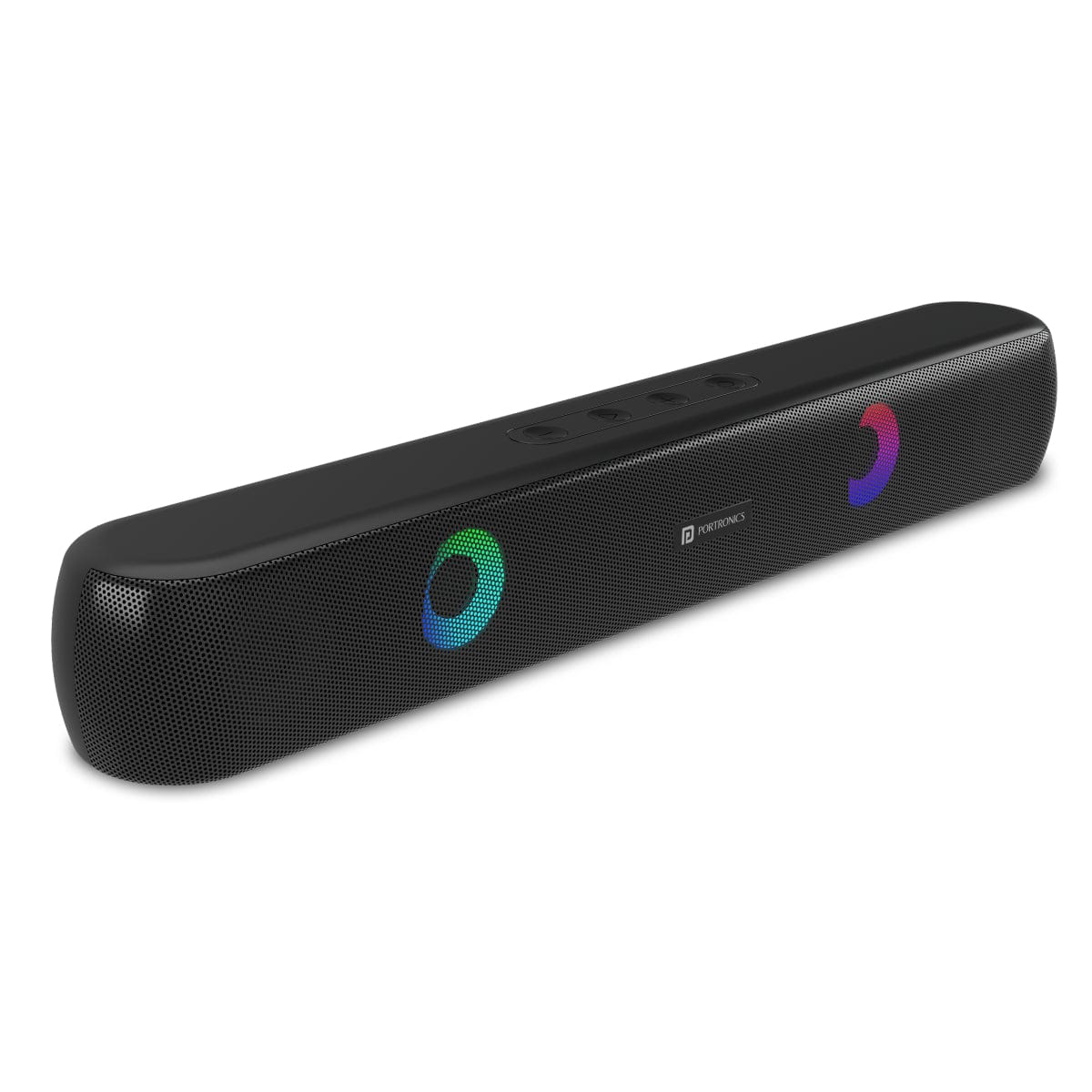 Portronics Decibel 21 10W Wireless Bluetooth Soundbar with LED Lights, TWS Function, Built-in Mic (Black)