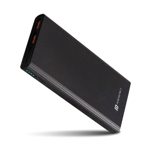 Portronics Power M 10K 10000 mAh Metal Housing Power Bank with Dual Input (Type C + Micro USB) & Triple Output