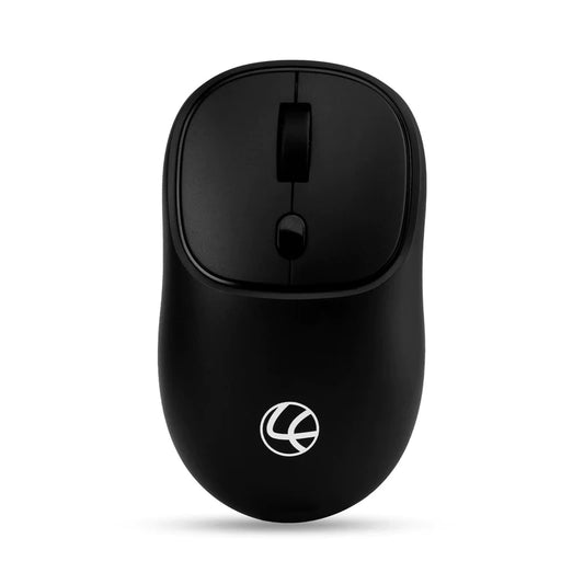 LAPCARE Safari 009 Type-C & USB Wireless Mouse | 10M Wireless Range | 2.4GHz/1600 DPI | Ambidextrous Design | Compatible With PC/Mac/Laptop (Black)