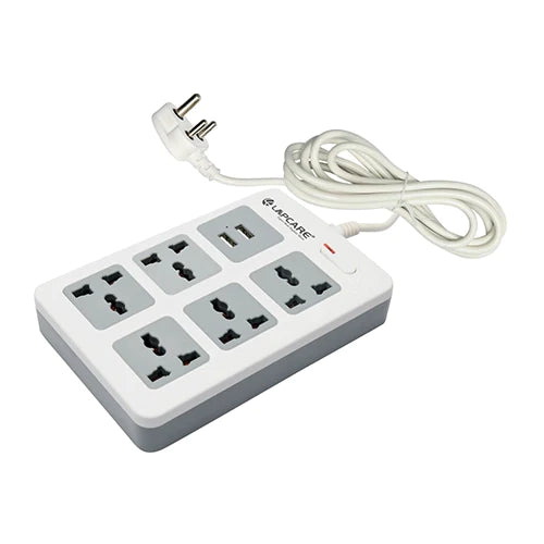 Lapcare Power Extension 5 Socket + 2 USB