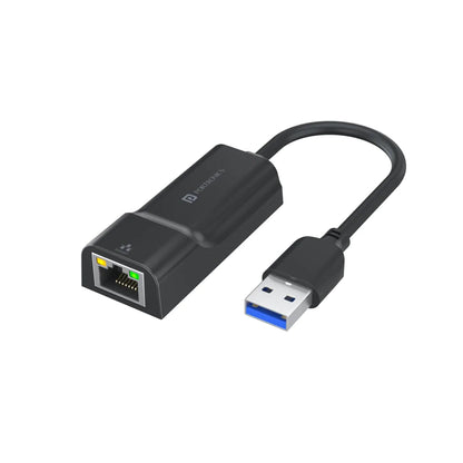 Portronics Mport 45 USB 2.0 Ethernet LAN Adapter USB to LAN RJ 45 with 1000 Mbps, Fast Speed (Black)