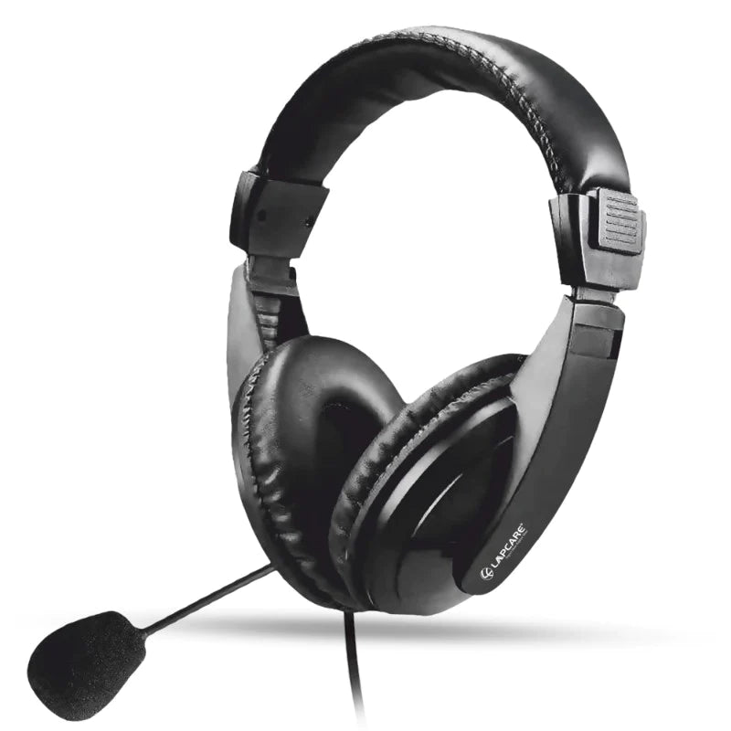 LAPCARE LHP-400 Over Ear Wired Headphone with 40 MM Driver, HD Sound,3 Way Adjustable Mic (Black)