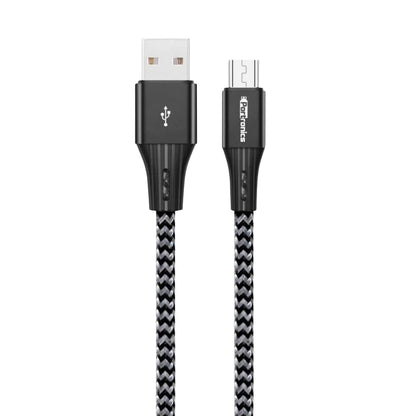 Portronics Konnect A 3A Fast Charging Nylon Braided Micro USB Cable for Android with Data Sync 2Mtr