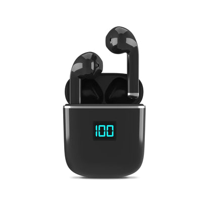 Portronics Harmonics Twins 50 Wireless Sports Earbuds with Feather Touch,50Hrs Playtime with Case(Black)