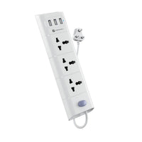 Portronics Power Plate 8 1500W with 3 USB + 3 Socket Extension Boards (White)