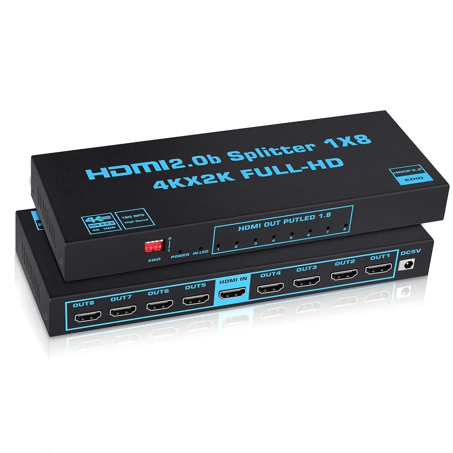 HDMI 4K Splitter – Dual Screen Display Adapter for TV & Monitors | High-Speed HDMI Splitter