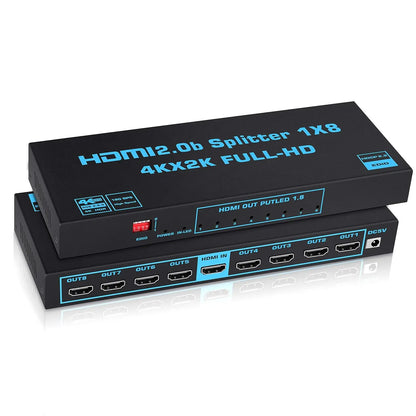 HDMI 4K Splitter – Dual Screen Display Adapter for TV & Monitors | High-Speed HDMI Splitter