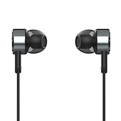 boAt BassHeads 122 Wired in Ear Earphones with Heavy Bass, Integrated Controls and Mic (Black)