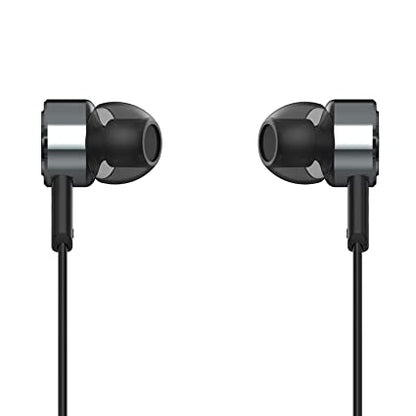 boAt BassHeads 122 Wired in Ear Earphones with Heavy Bass, Integrated Controls and Mic (Black)