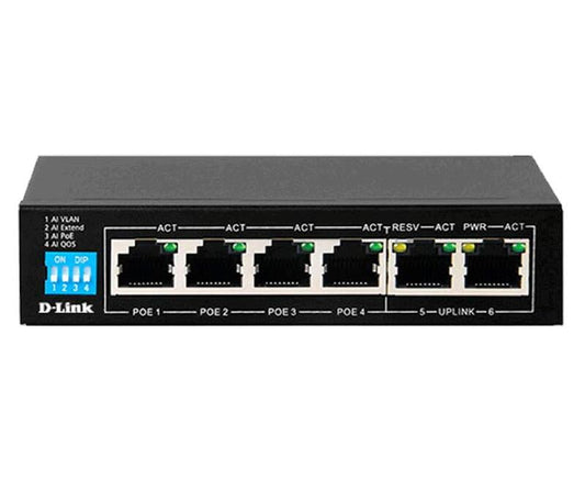 D-Link Unmanaged PoE Switch DES-F1006P-E