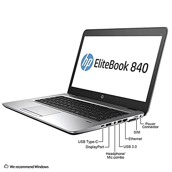 HP EliteBook 840 G3 Intel Core I5 6th Gen 8GB RAM 256GB SSD 14'' (35 cm) Non Touch (Refurbished)