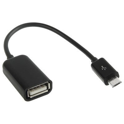 Micro to USB Female OTG Cable (Black)