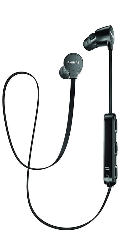Philips Audio SHB1805BK/10 Ear Headphones with Mic (Black)
