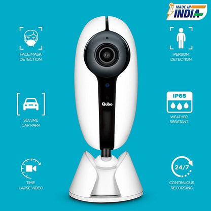 Qubo HCM01 Smart Outdoor Security Wi-Fi Camera with Face Mask Detection