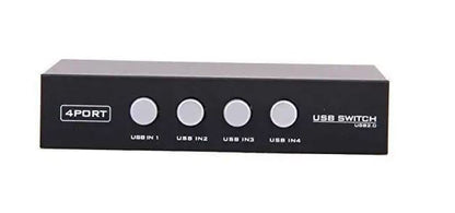 USB 2.0 4-Port Switch Box for 4 PC Share 1 USB Device for PC, Printer, Scanner, Camera, Keyboard